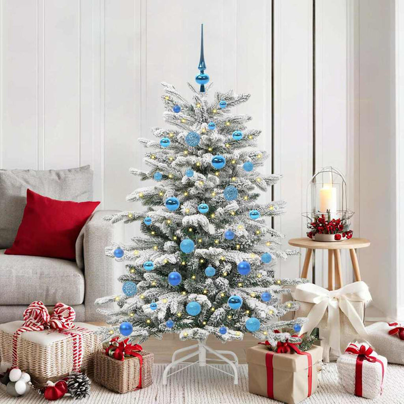 Load image into Gallery viewer, Vidaxl kunstmatige inklapbare kerstboom wit 150 cm pe en pvc
