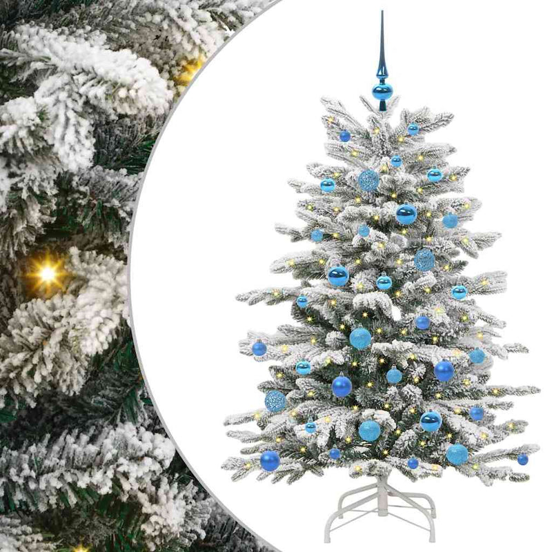 Load image into Gallery viewer, Vidaxl kunstmatige inklapbare kerstboom wit 150 cm pe en pvc