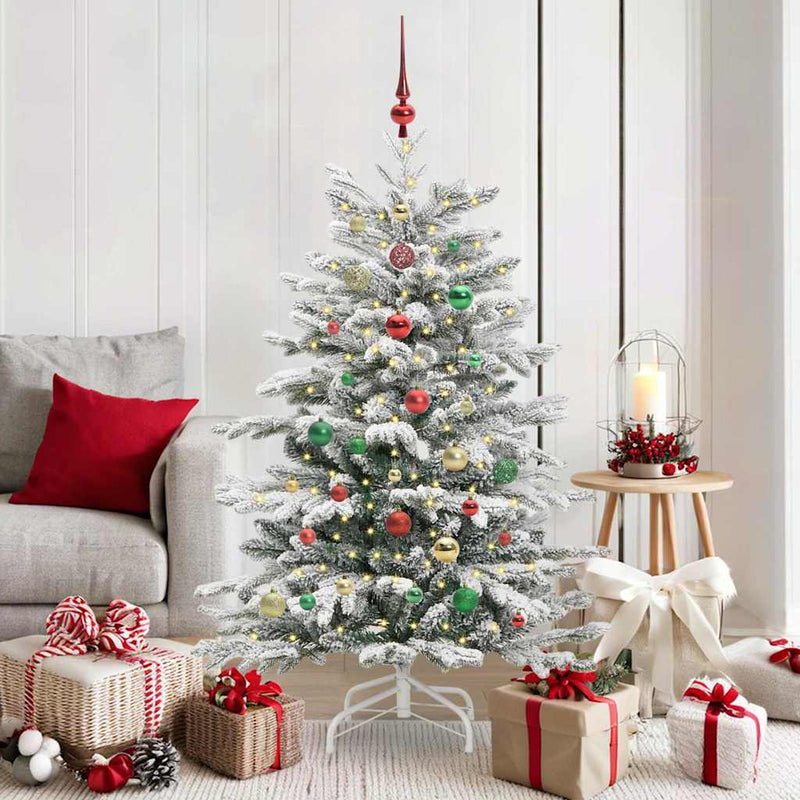 Load image into Gallery viewer, Vidaxl kunstmatige inklapbare kerstboom wit 150 cm pe en pvc