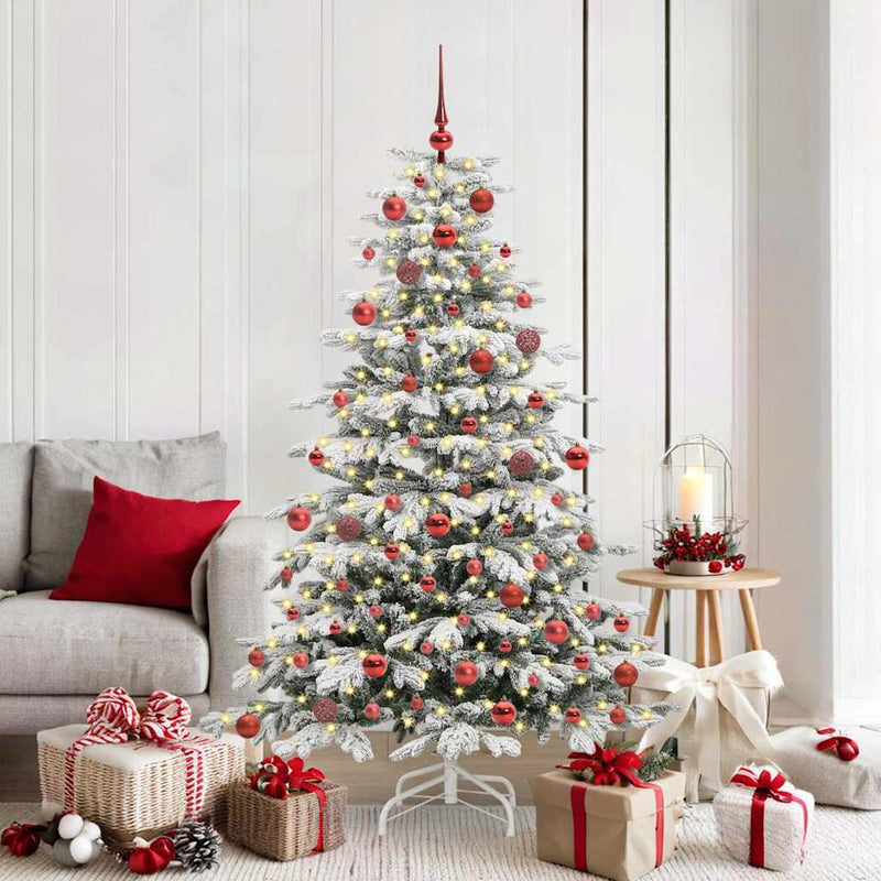 Load image into Gallery viewer, Vidaxl kunstmatige inklapbare kerstboom wit 180 cm pe en pvc