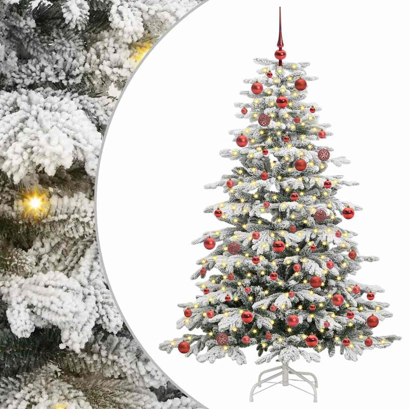 Load image into Gallery viewer, Vidaxl kunstmatige inklapbare kerstboom wit 180 cm pe en pvc