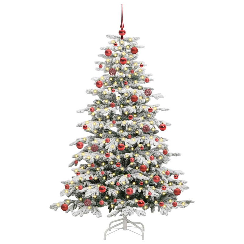 Load image into Gallery viewer, Vidaxl kunstmatige inklapbare kerstboom wit 180 cm pe en pvc