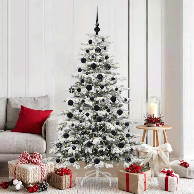 Load image into Gallery viewer, Vidaxl kunstmatige inklapbare kerstboom wit 180 cm pe en pvc