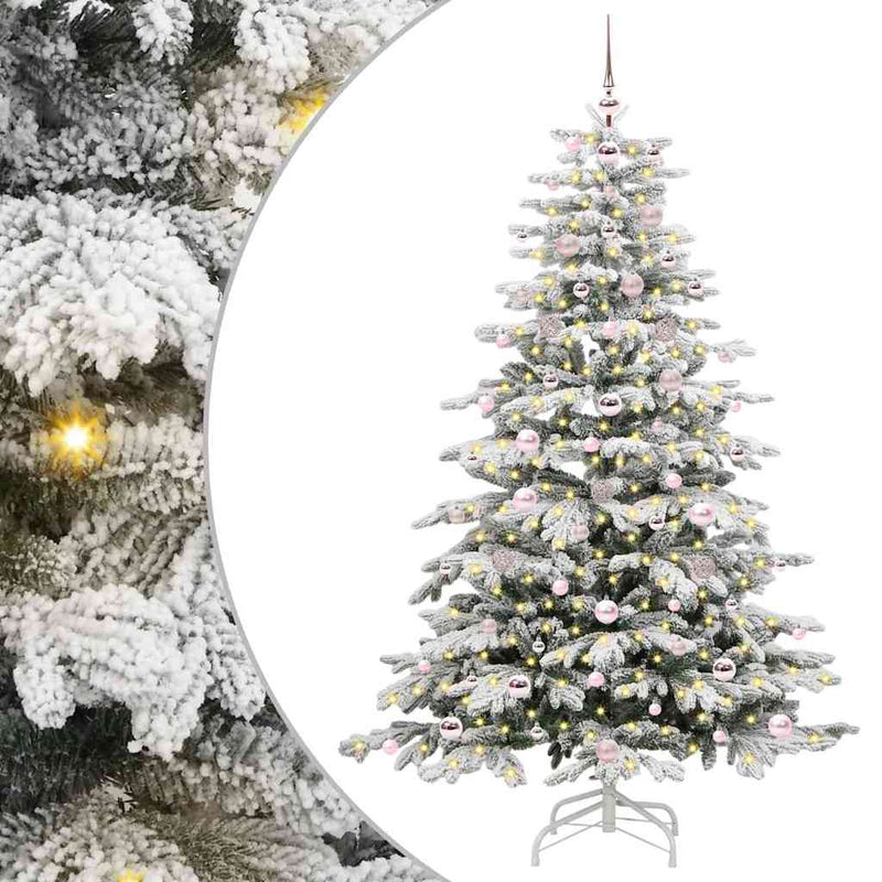 Load image into Gallery viewer, Vidaxl kunstmatige inklapbare kerstboom wit 180 cm pe en pvc