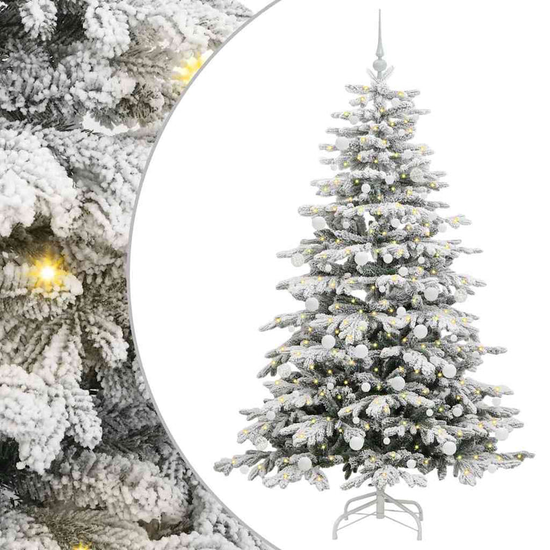 Load image into Gallery viewer, Vidaxl kunstmatige inklapbare kerstboom wit 180 cm pe en pvc