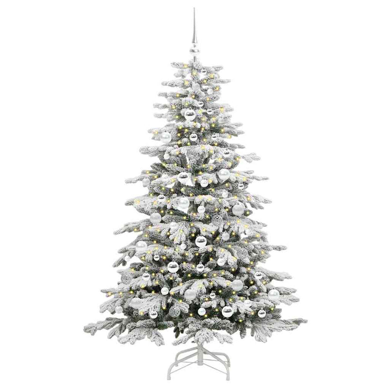 Load image into Gallery viewer, Vidaxl kunstmatige inklapbare kerstboom wit 180 cm pe en pvc