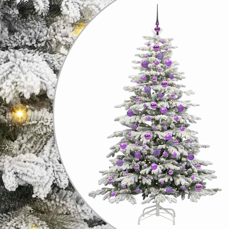 Load image into Gallery viewer, Vidaxl kunstmatige inklapbare kerstboom wit 180 cm pe en pvc