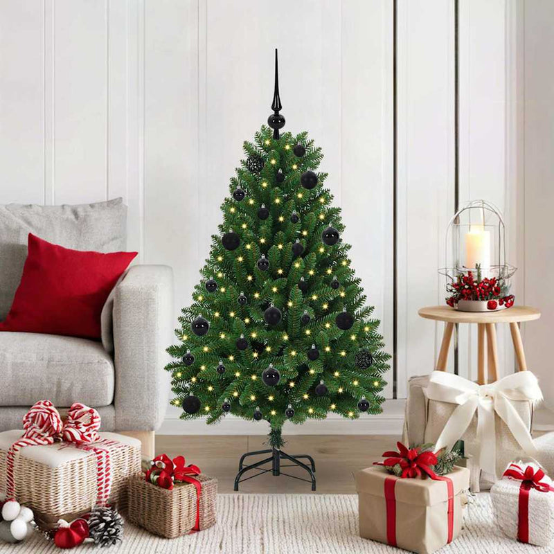 Load image into Gallery viewer, Vidaxl kunstkerstboom met 150 led groen 120 cm pvc en metaal