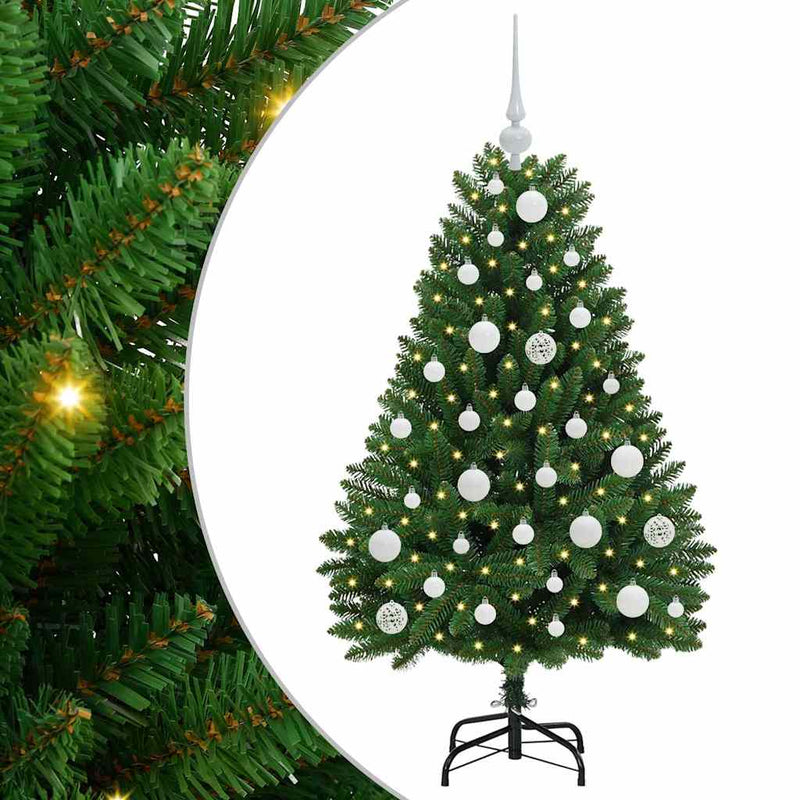 Load image into Gallery viewer, Vidaxl kunstkerstboom met 150 led groen 120 cm pvc en metaal