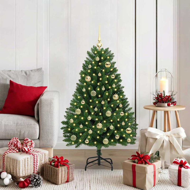 Load image into Gallery viewer, Vidaxl kunstkerstboom met 150 led groen 120 cm pvc en metaal