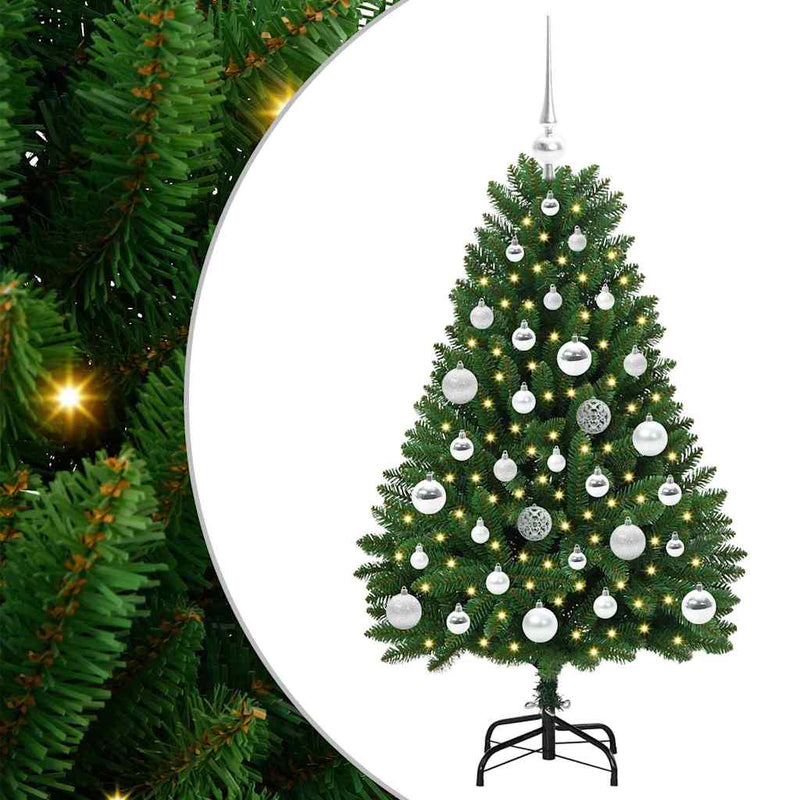Load image into Gallery viewer, Vidaxl kunstkerstboom met 150 led groen 120 cm pvc en metaal