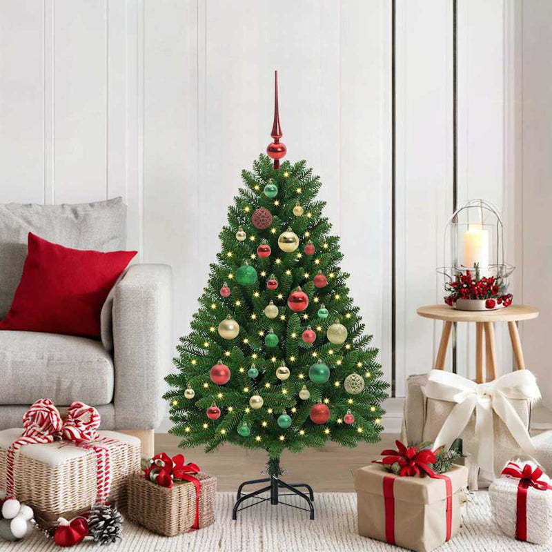 Load image into Gallery viewer, Vidaxl kunstkerstboom met 150 led groen 120 cm pvc en metaal