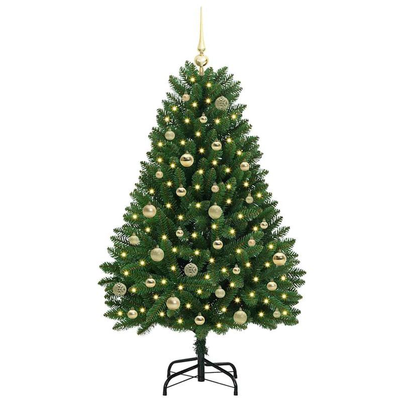 Load image into Gallery viewer, Vidaxl kunstkerstboom met 150 led groen 150 cm pvc en metaal