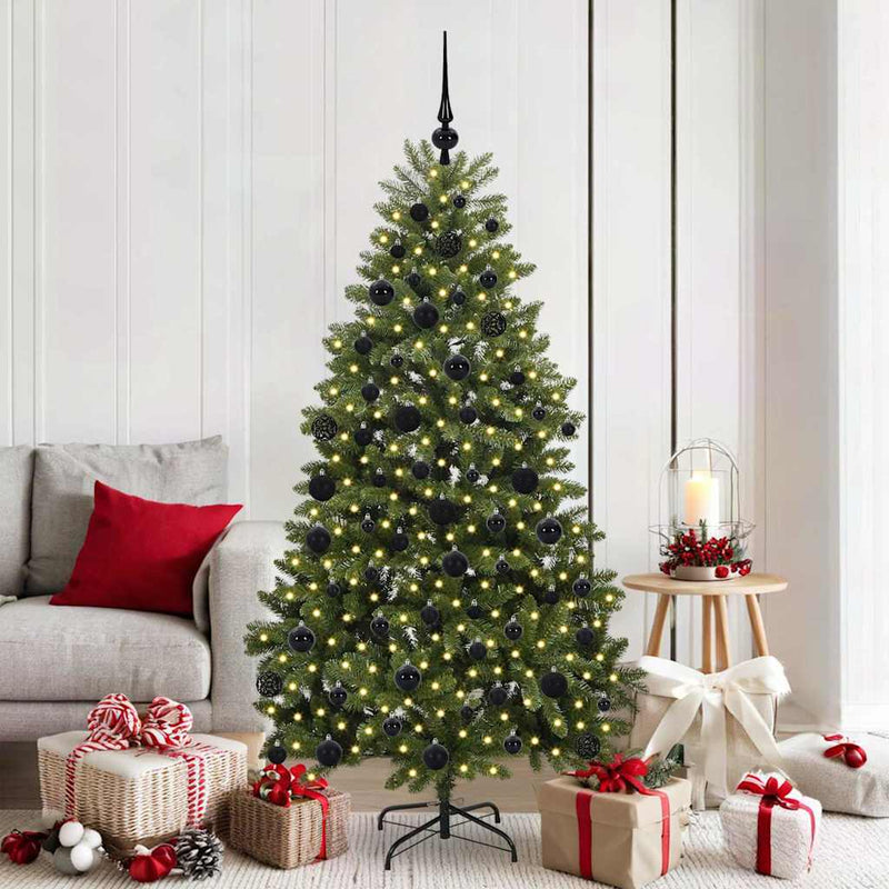 Load image into Gallery viewer, Vidaxl kunstkerstboom met 300 led groen 180 cm pvc en metaal
