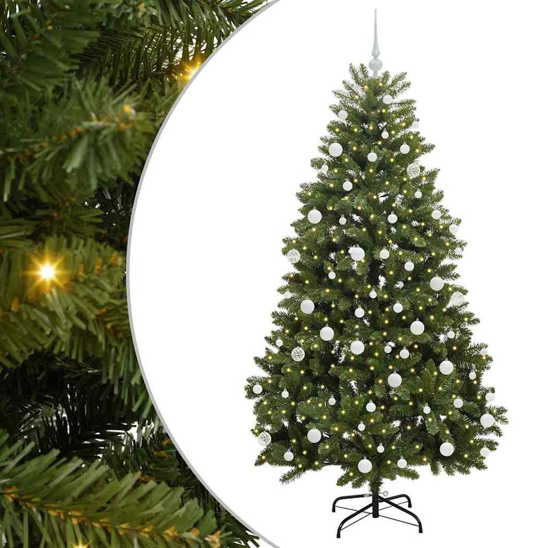 Load image into Gallery viewer, Vidaxl kunstkerstboom met 300 led groen 180 cm pvc en metaal