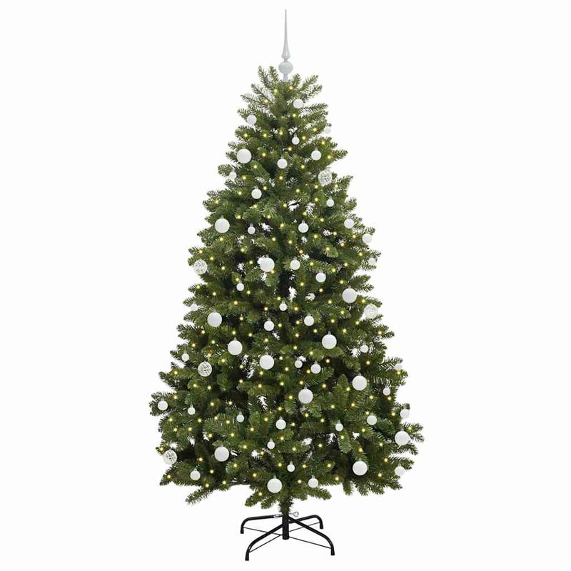 Load image into Gallery viewer, Vidaxl kunstkerstboom met 300 led groen 180 cm pvc en metaal