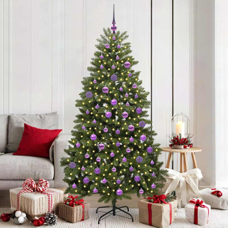 Load image into Gallery viewer, Vidaxl kunstkerstboom met 300 led groen 180 cm pvc en metaal