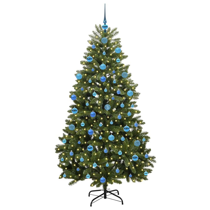 Load image into Gallery viewer, Vidaxl kunstkerstboom met 300 led groen 180 cm pvc en metaal