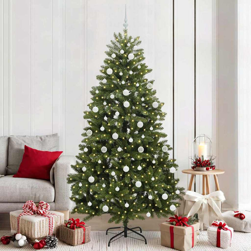 Load image into Gallery viewer, Vidaxl kunstkerstboom met 300 led groen 210 cm pvc en metaal