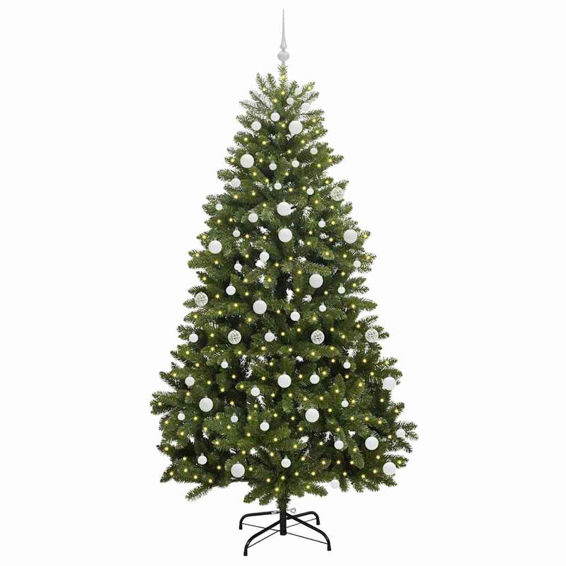 Load image into Gallery viewer, Vidaxl kunstkerstboom met 300 led groen 210 cm pvc en metaal
