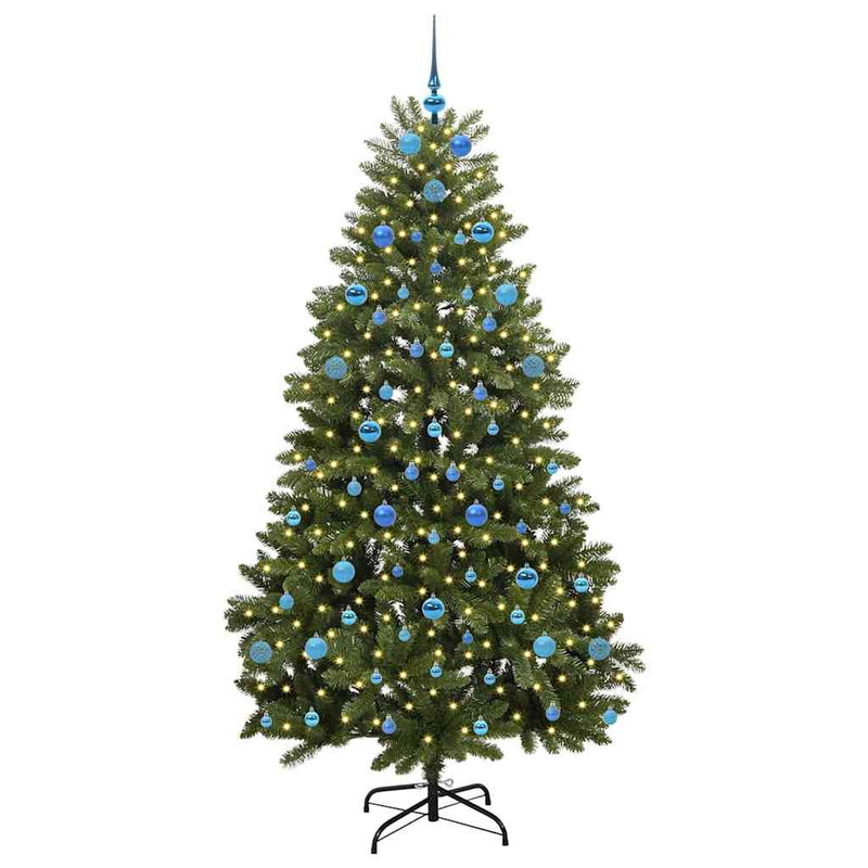 Load image into Gallery viewer, Vidaxl kunstkerstboom met 300 led groen 210 cm pvc en metaal
