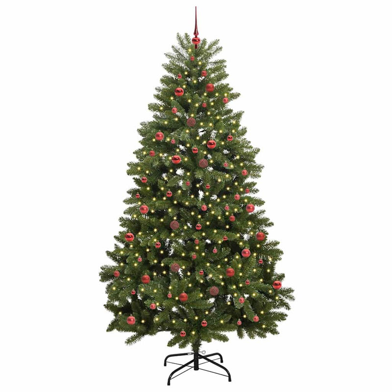 Load image into Gallery viewer, Vidaxl kunstkerstboom met 300 led groen 240 cm pvc en metaal