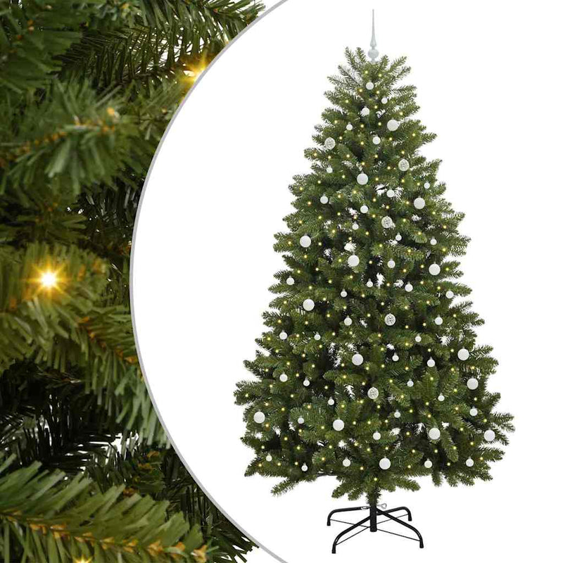 Load image into Gallery viewer, Vidaxl kunstkerstboom met 300 led groen 240 cm pvc en metaal