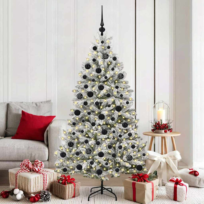Load image into Gallery viewer, Vidaxl kunstkerstboom met 300 led groen en wit 180 cm pvc en metaal