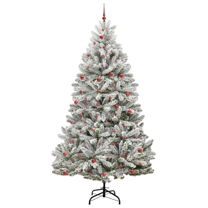 Load image into Gallery viewer, Vidaxl kunstkerstboom met 300 led groen en wit 300 cm pvc en metaal