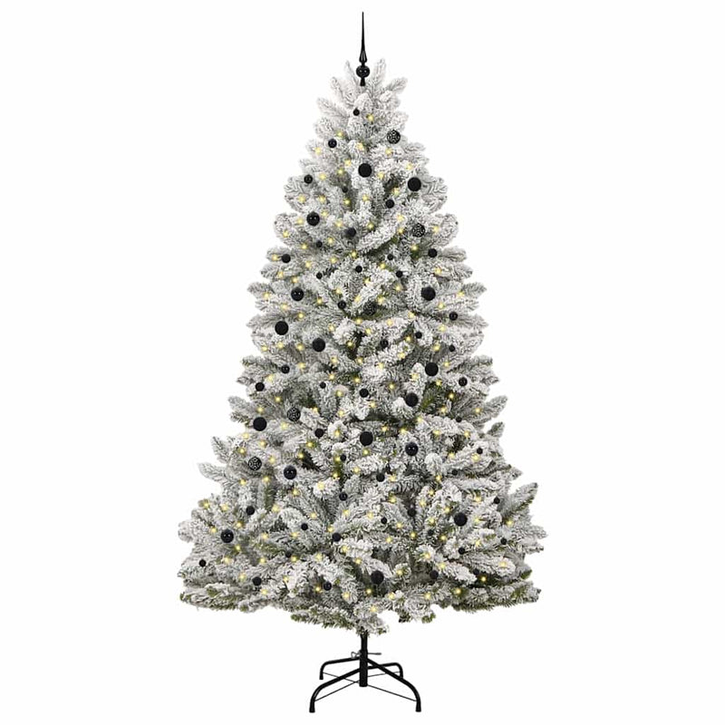 Load image into Gallery viewer, Vidaxl kunstkerstboom met 300 led groen en wit 300 cm pvc en metaal