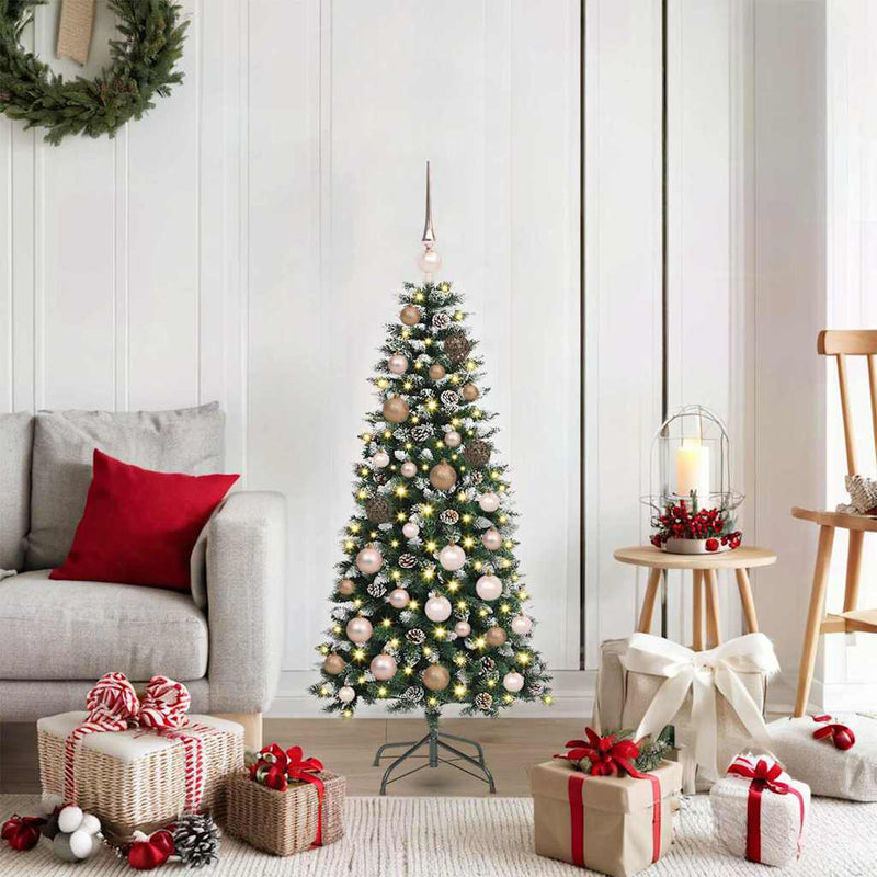 Load image into Gallery viewer, Vidaxl kunstkerstboom met 150 led groen 120 cm pvc en plastic en staal