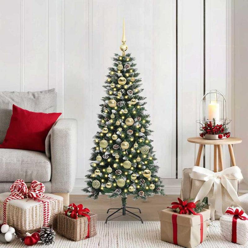 Load image into Gallery viewer, Vidaxl kunstkerstboom met 150 led groen 120 cm pvc en plastic en staal
