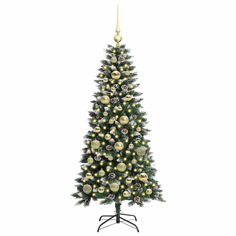 Load image into Gallery viewer, Vidaxl kunstkerstboom met 150 led groen 120 cm pvc en plastic en staal
