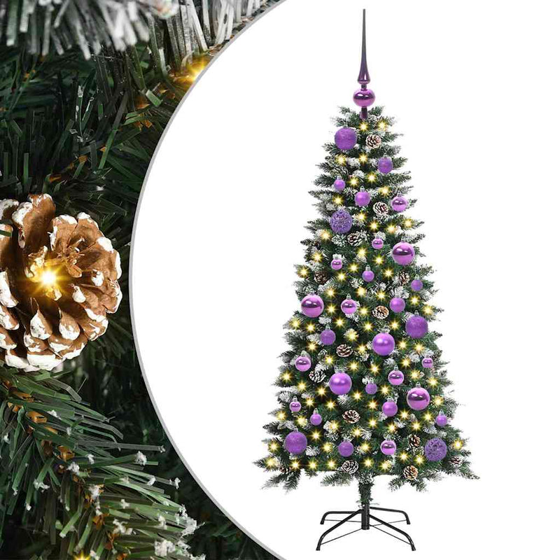 Load image into Gallery viewer, Vidaxl kunstkerstboom met 150 led groen 120 cm pvc en plastic en staal