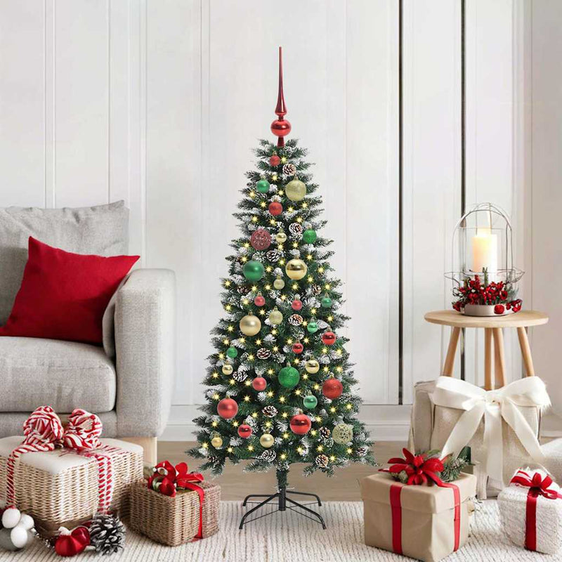 Load image into Gallery viewer, Vidaxl kunstkerstboom met 150 led groen 120 cm pvc en plastic en staal