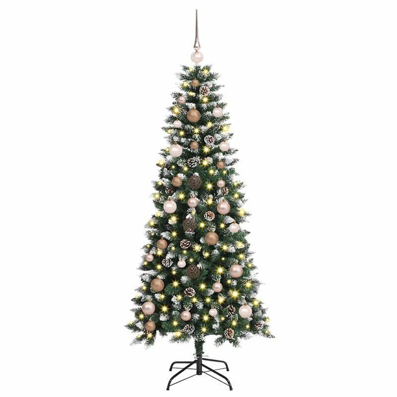 Load image into Gallery viewer, Vidaxl kunstkerstboom met 150 led groen 150 cm pvc en plastic en staal