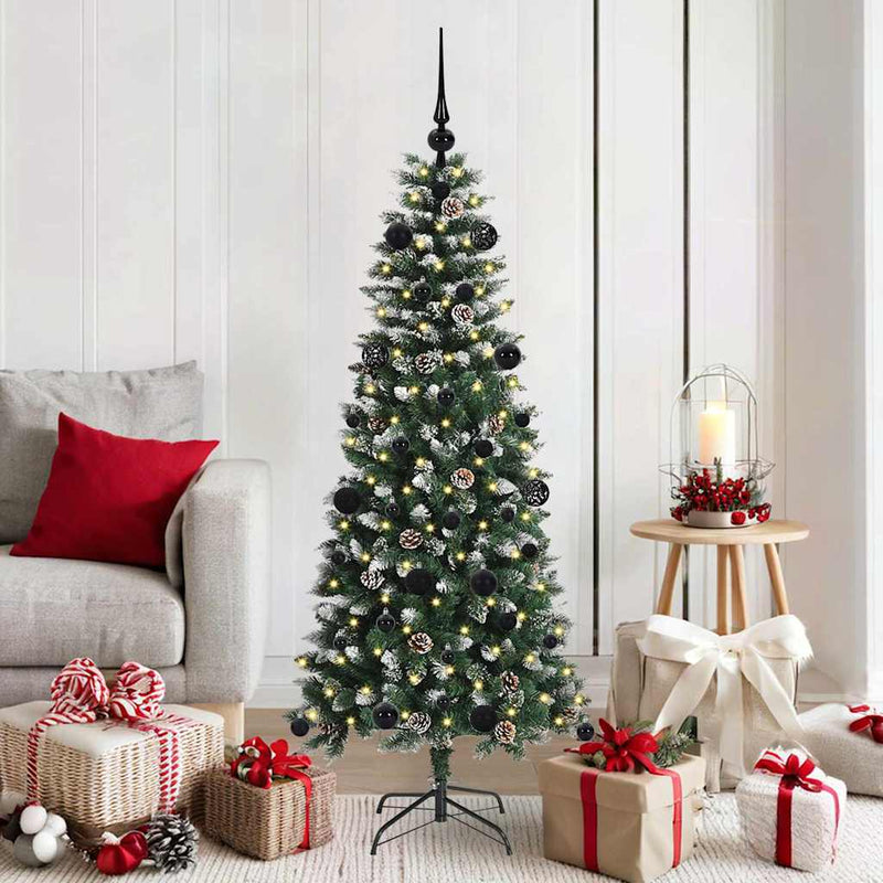 Load image into Gallery viewer, Vidaxl kunstkerstboom met 150 led groen 150 cm pvc en plastic en staal