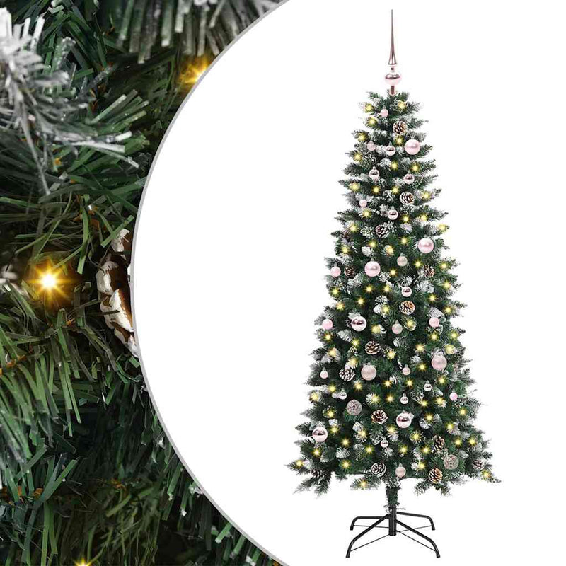 Load image into Gallery viewer, Vidaxl kunstkerstboom met 150 led groen 150 cm pvc en plastic en staal