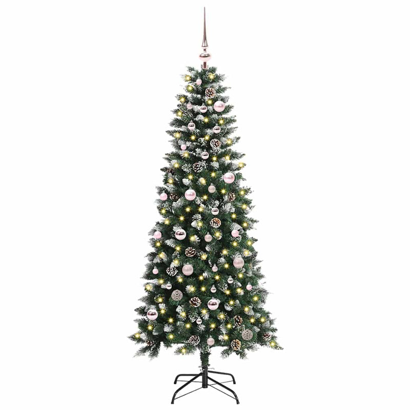 Load image into Gallery viewer, Vidaxl kunstkerstboom met 150 led groen 150 cm pvc en plastic en staal