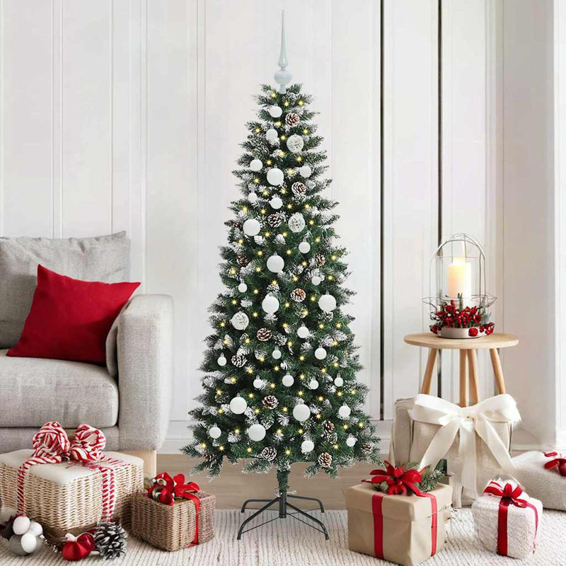 Load image into Gallery viewer, Vidaxl kunstkerstboom met 150 led groen 150 cm pvc en plastic en staal