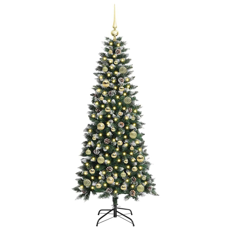 Load image into Gallery viewer, Vidaxl kunstkerstboom met 150 led groen 150 cm pvc en plastic en staal