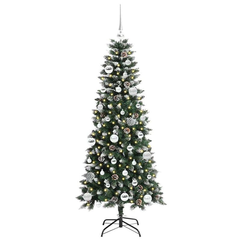Load image into Gallery viewer, Vidaxl kunstkerstboom met 150 led groen 150 cm pvc en plastic en staal
