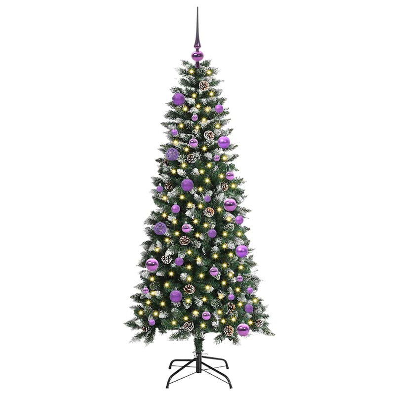 Load image into Gallery viewer, Vidaxl kunstkerstboom met 150 led groen 150 cm pvc en plastic en staal