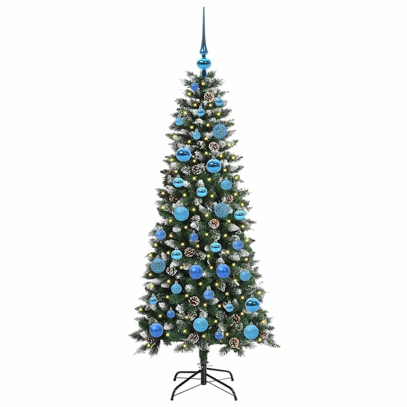 Load image into Gallery viewer, Vidaxl kunstkerstboom met 150 led groen 150 cm pvc en plastic en staal