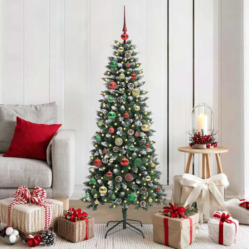 Load image into Gallery viewer, Vidaxl kunstkerstboom met 150 led groen 150 cm pvc en plastic en staal