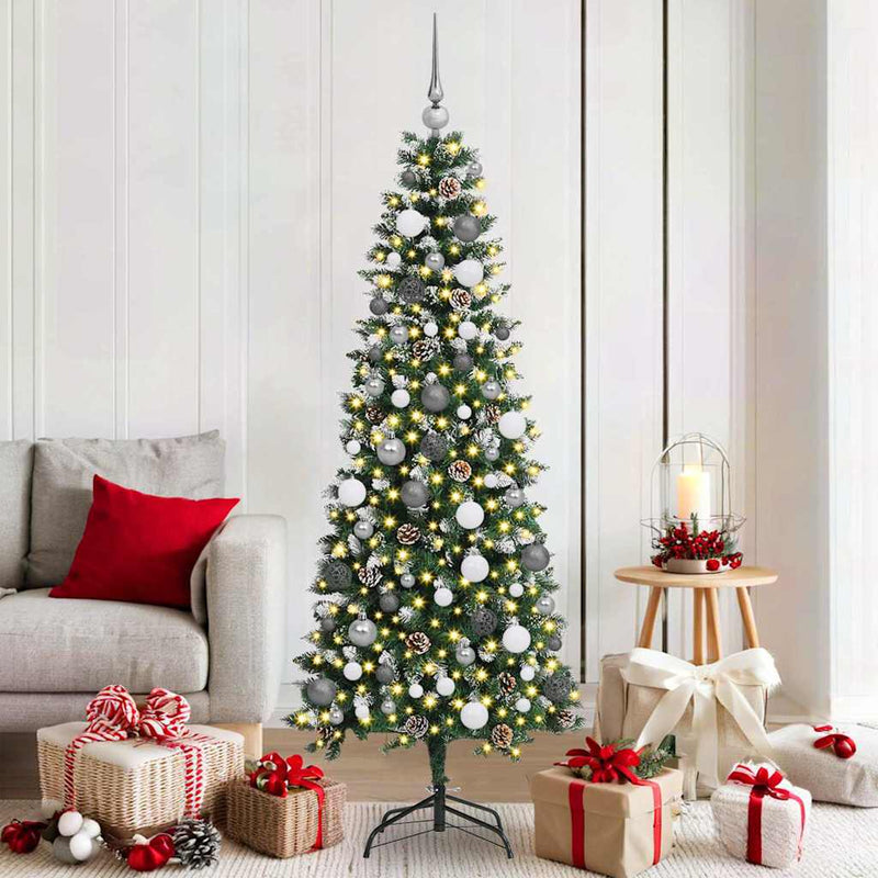 Load image into Gallery viewer, Vidaxl kunstkerstboom met 300 led groen 180 cm pvc en plastic en staal