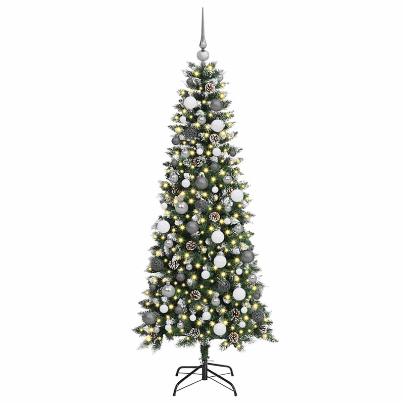 Load image into Gallery viewer, Vidaxl kunstkerstboom met 300 led groen 180 cm pvc en plastic en staal