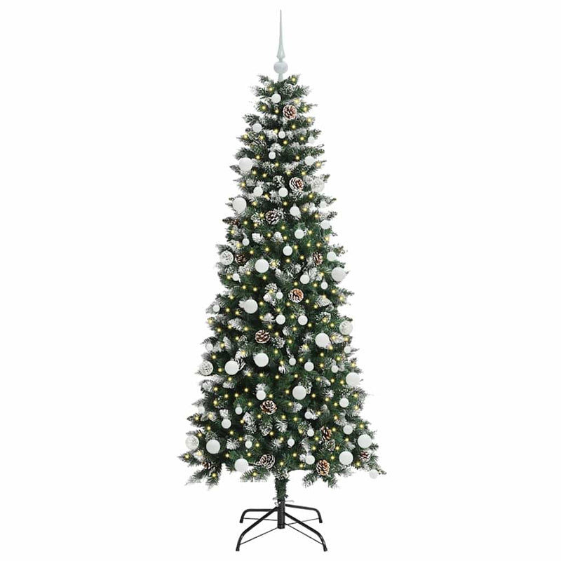 Load image into Gallery viewer, Vidaxl kunstkerstboom met 300 led groen 180 cm pvc en plastic en staal