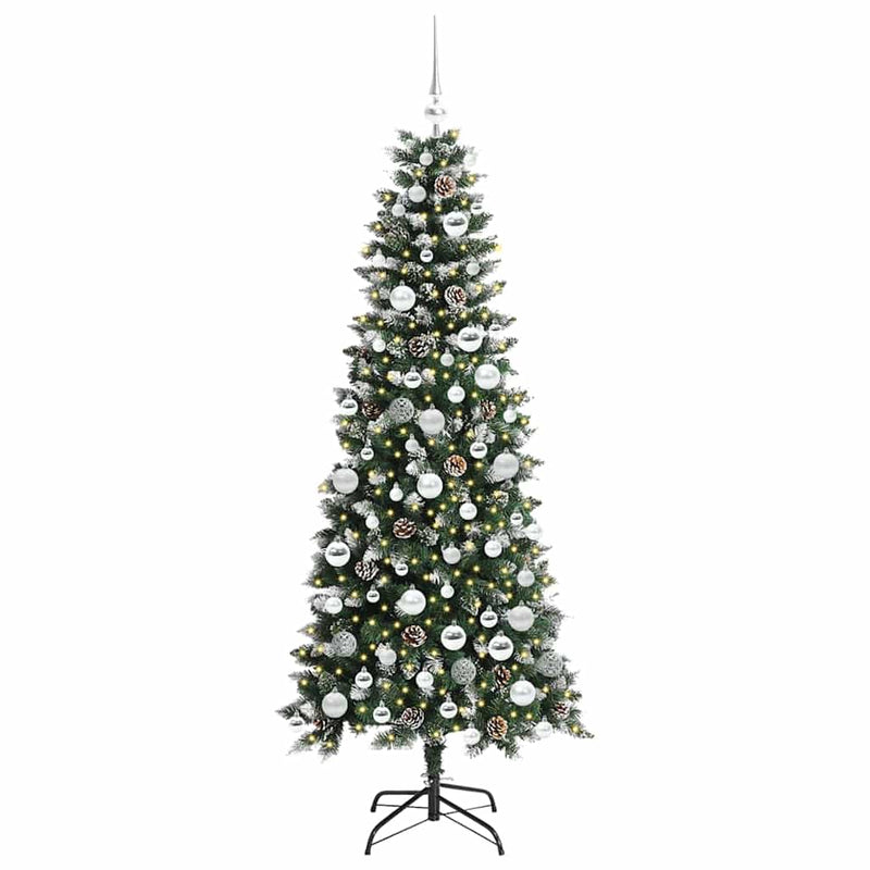 Load image into Gallery viewer, Vidaxl kunstkerstboom met 300 led groen 180 cm pvc en plastic en staal