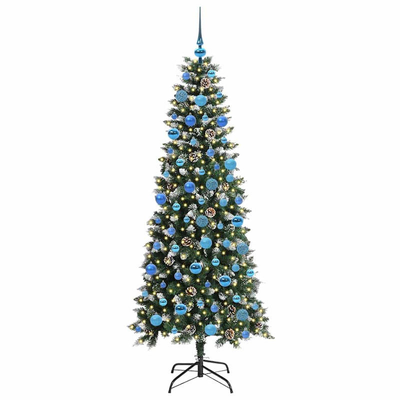 Load image into Gallery viewer, Vidaxl kunstkerstboom met 300 led groen 180 cm pvc en plastic en staal